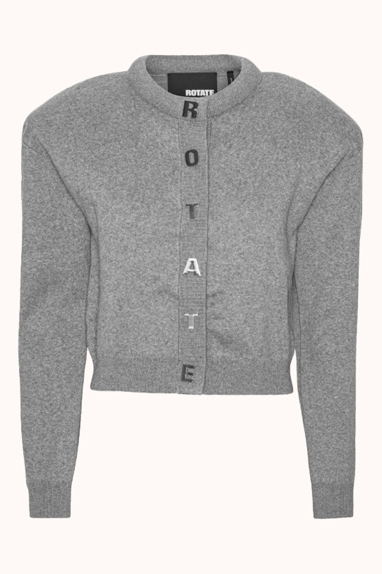 Firm Knit Cardigan Grey