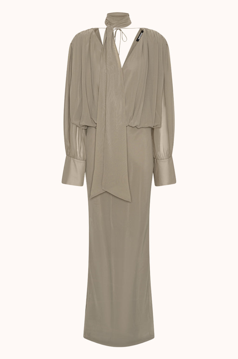 Chiffon Ls Maxi Dress