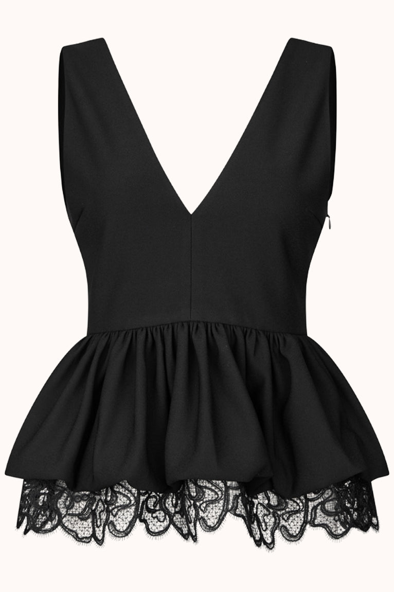 V-neck Peplum Top